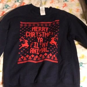 “Merry Christmas ya filthy animal” sweater